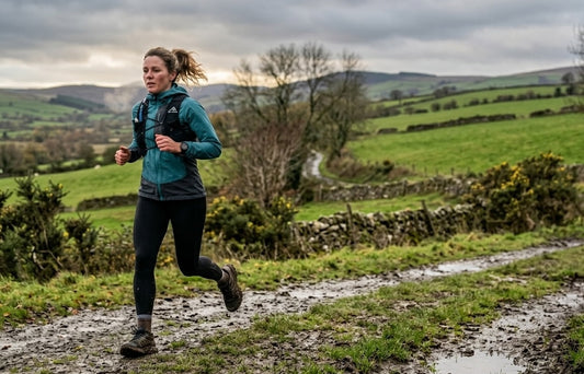 Trail runner on a trail run in Northern Ireland